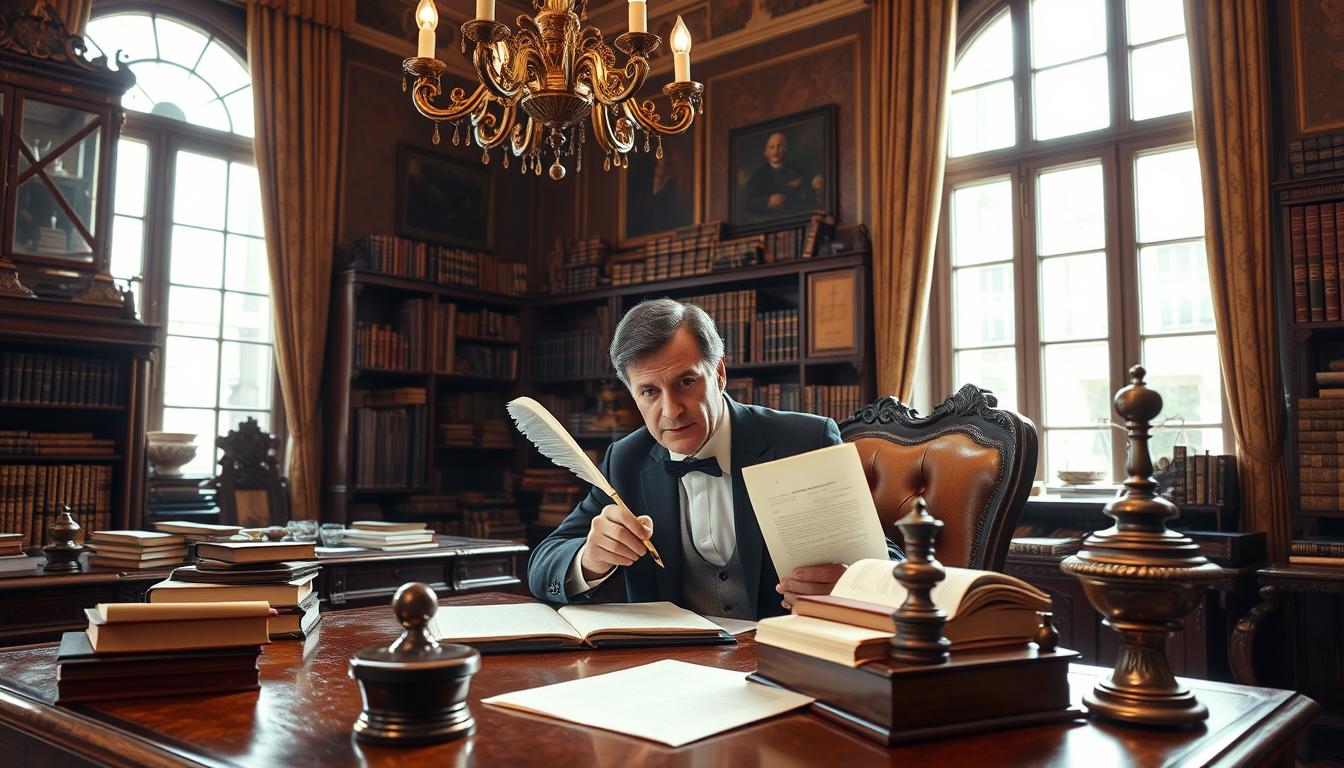 French Notaire signing documents
