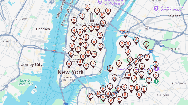 Map of New York